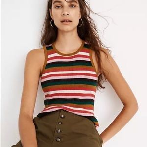 Madewell Striped Bayford Sweater Tank
